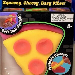 NEEDOH Pizza Slice Squeeze Toy - Yellow & Pink